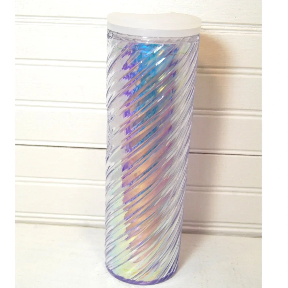 Starbucks Tumbler Iridescent Swirl Hot &‎ Cold 16oz 2022 Limited edition